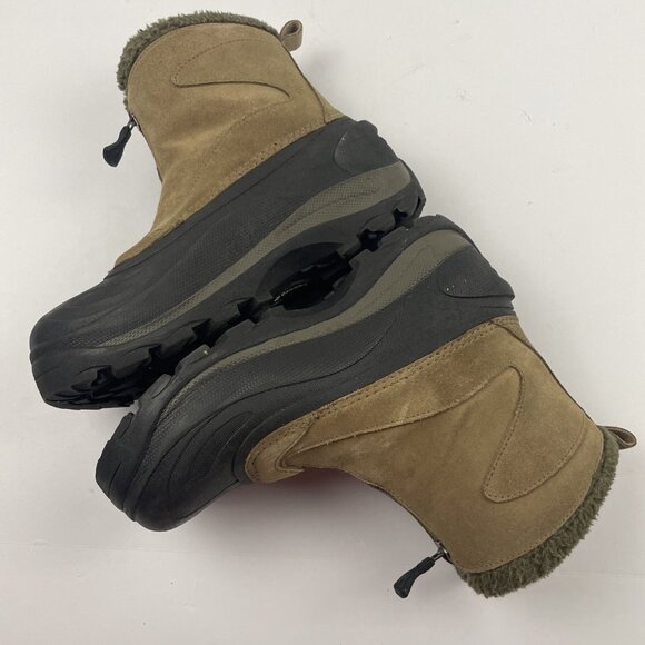 COLUMBIA Cascadian Snowchill Snow Boots Womens 7.5 Leather Thermolite Tan Zip Up - Picture 3 of 9